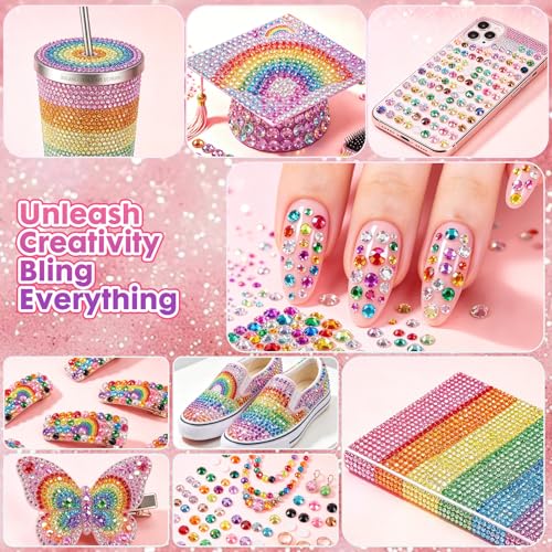 50000 Pcs 3mm Jelly Rhinestones 40 Colors with B7000 Glue & Tools