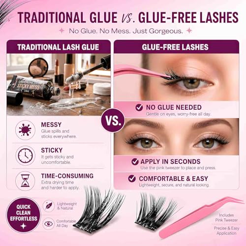 Self-Adhesive Lash Clusters Kit C Curl 10-16mm 100pcs