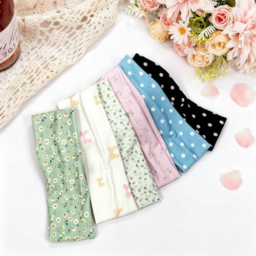Women's Headbands Non-Slip Elastic 2 Inch Wide 6 Pack