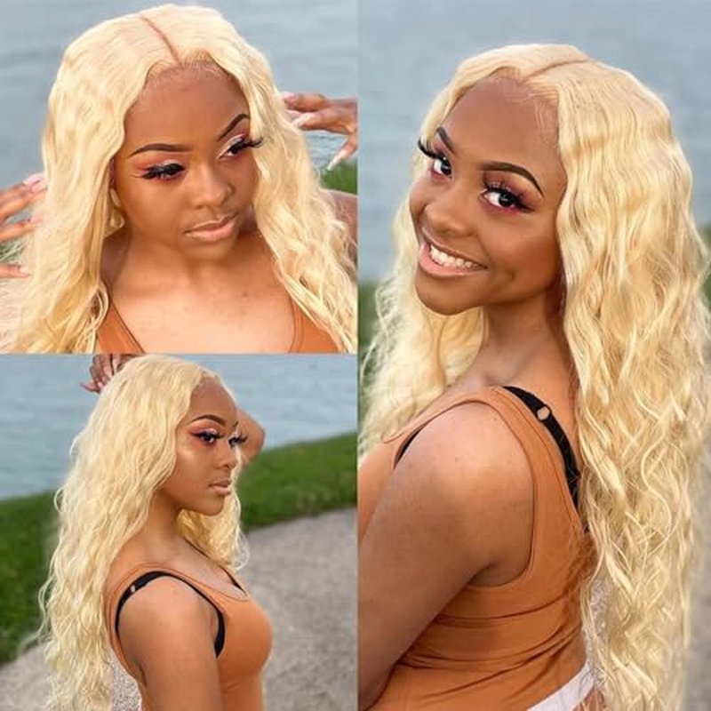 613 Blonde Kinky Curly Human Hair Bundle 18 Inch