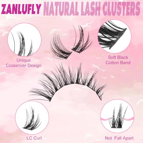 Lash Clusters Kit 120Pcs Fox Eye Wispy Eyelash Extensions
