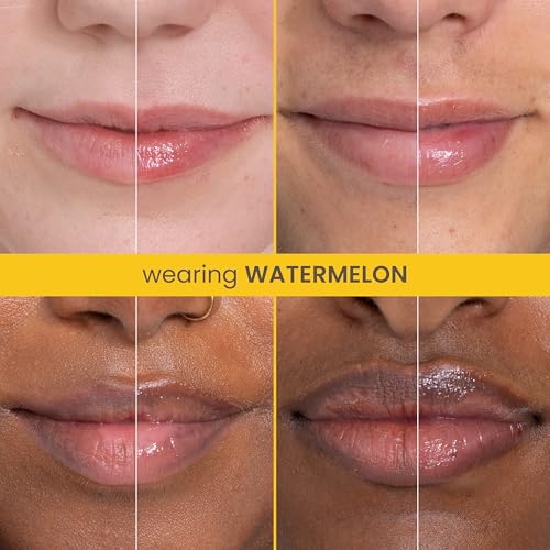 Burt's Bees Rescue Lip Relief, Watermelon & Berry Medley, Hydrating Lip Balm for Dry Cracked Lips, with Responsbily Sourced Beeswax and Shea Butter, 100% Natural Origin, 2 Pack, 0.35oz