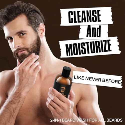 2-in-1 Beard Wash and Conditioner ? Cleanse, Hydrate & Soften Dry, Coarse Beard, Beard Shampoo for a Fuller & Healthier Beard ?Sandalwood Scent, 8.45 oz