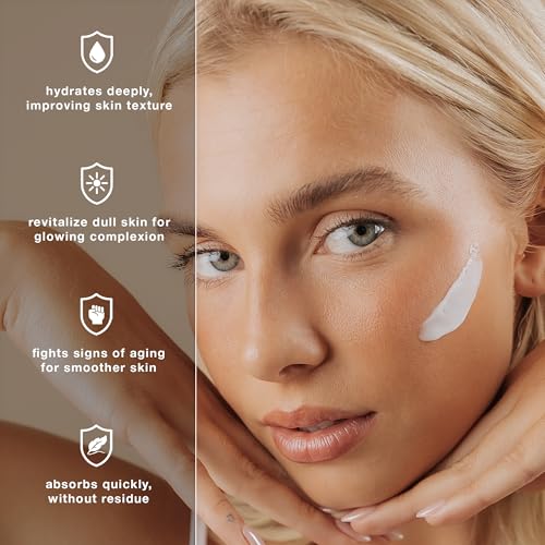 Hair Craft Co. Vitamin C Moisturizer for Face 1.7oz ? Brightening Face Cream/Lotion for Radiance - Fight Aging and Wrinkles - All Skin Types - 30 Day Supply