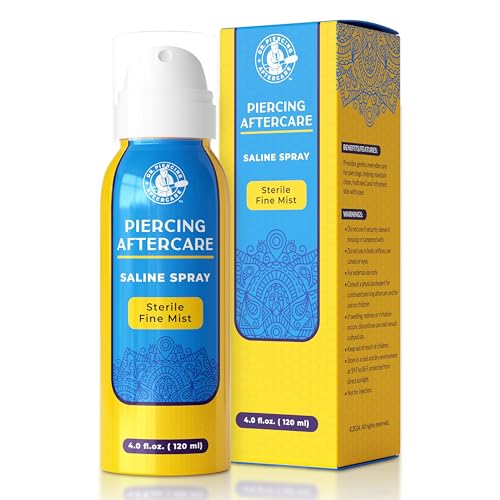 Sterile Saline Spray for Piercings - Gentle Mist Cleaner 4 oz