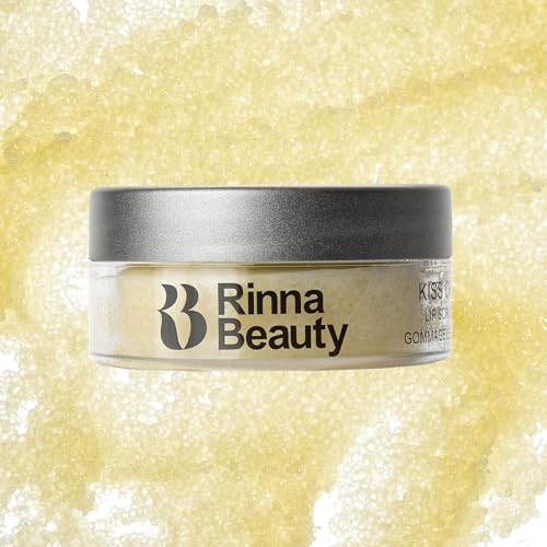 Rinna Beauty Kiss Off Lip Scrub - Lip Exfoliator to Smooth, Nourish & Hydrate with Coconut Oil, Carrot Seed Oil, Cocoa Butter, Shea Butter & Natural Sugar - Vegan & Cruelty-Free - 0.53 oz