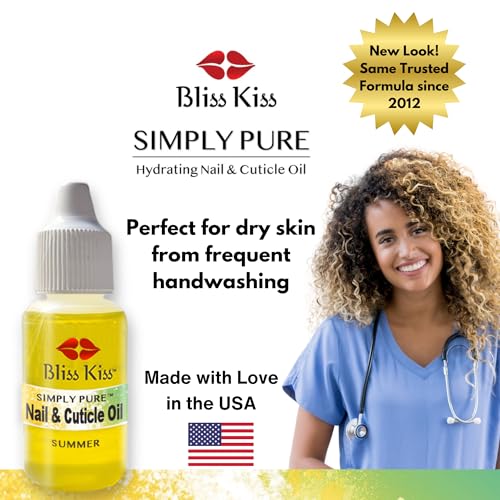 Bliss Kiss Cuticle & Nail Growth Oil Dropper 0.5oz - Jojoba & Vitamin E