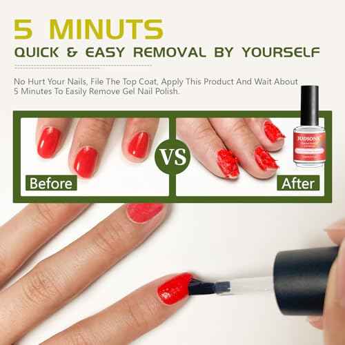 JODSONE Gel Nail Remover Quick Gel Nail Polish Remover and Base Coat Top Coat Simple Set is Suitable for Beginners to Try