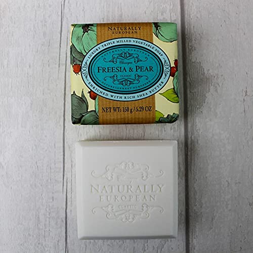 Naturally European Fragrance by Somerset Freesia & pear soap bar by somerset, 5.29 Fl Oz