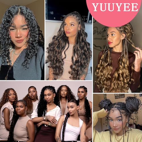 French Curl Braiding Hair 24 Inch 8 Pack Pre-Stretched Crochet