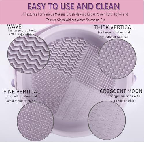 3-in-1 Silicone Makeup Brush Cleaner Mat & Drying Holder
