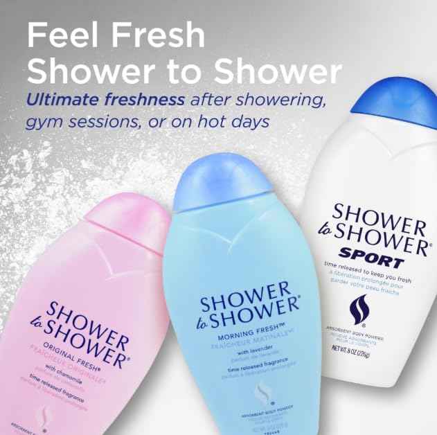 Shower To Shower Absorbent Body Powder-Sport-13 oz (Quantity of 6)
