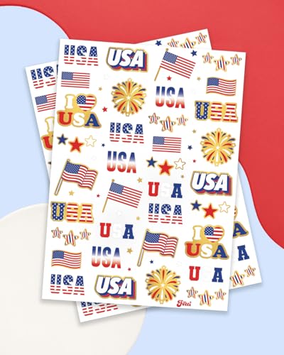 4th of July Temporary Tattoos - 70 Patriotic Designs