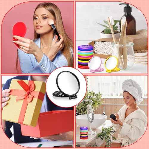 Yerliker 80 Pcs Valentines Christian Mini Compact Mirrors Bulk Jesus Loves You Cute Pocket Mirrors for Purses Inspirational Religious Gifts for Women Girls Coworkers Friends Employee