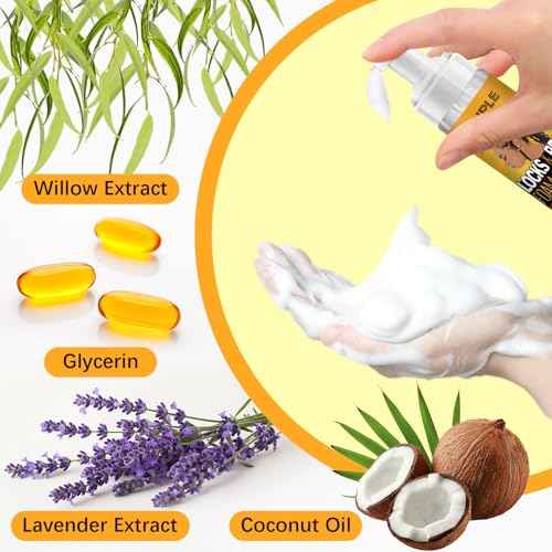 Braid Foam Control Mousse Hair Braiding Mousse for Twist, Locs, Braids Lightweight - Braid Spray Rose Mint for Dreads, Dreadlocks, Locks Spray Rose Water for Itchy Scalp (2PCS)