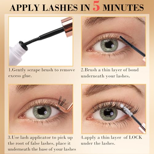Cluster Eyelash Extensions 165 PCS DIY Lashes 8-16mm Mixed