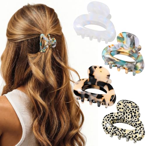 Mini Acetate Claw Clips for Thin Hair, 1.7 Inch Tortoise Shell Hair Accessories