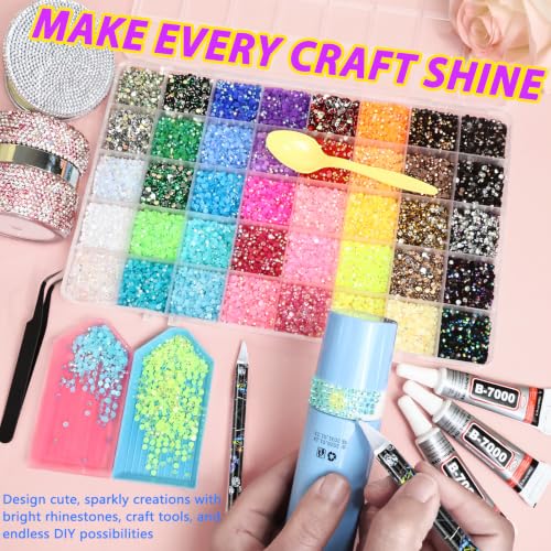 HiOKOU Bedazzling Kit with 36,000 Rhinestones & Tools