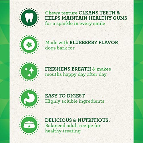 Greenies Large Natural Dental Care Dog Treats Blueberry Flavor, 12 oz. Pack (12 Treats)