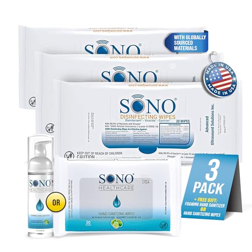 SONO Disinfecting Wipes - 60 Count Travel Pack, Alcohol-Free