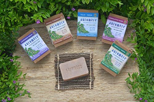 Auromere Ayurvedic Bar Soap, Lavender Neem - Eco Friendly, Handmade, Vegan, Cruelty Free, Natural, Non GMO (2.75 oz), 3 pack