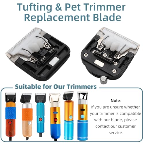 Transparia Tufting Trimmer Replacement Blades, Rug Trimmer Common Use Clipper Blade, for Tufting Clippers, Carpet Clippers, Tufted Accessories (Unadjustable)