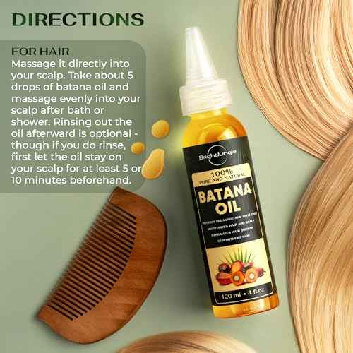 Batana & Rosemary Oil for Hair Growth - 100% Pure Organic Blend (4 FL OZ) - with Scalp Massager & Applicator - Dr. Sebi Inspired Formula - For Men & Women