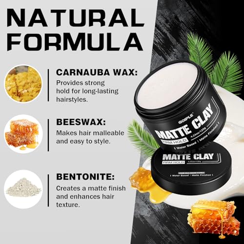 Goiple Men's Hair Styling Clay – Firm Hold Matte Finish 120g