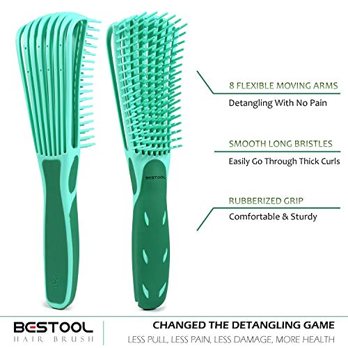 BESTOOL Detangling Brush for Curly & Afro Hair - Wet or Dry