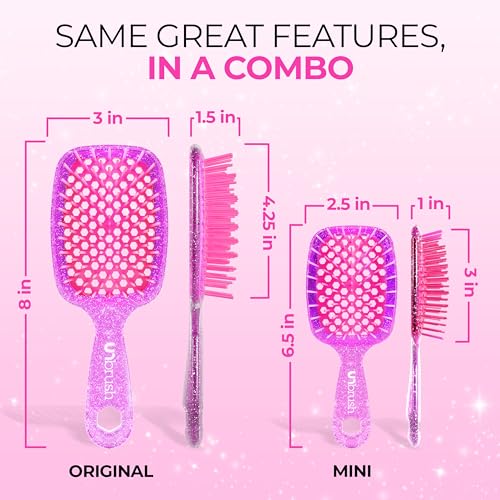 FHI Heat UNbrush Detangling Brush Combo Pack for All Hair Types
