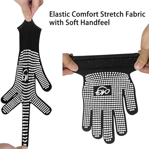 Heat Resistant Gloves for Hair Styling – Silicone Grip, 2 Pair
