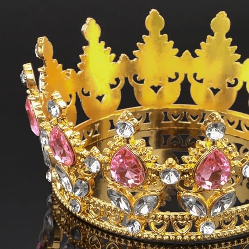Gold Crown Cake Topper for Birthday & Wedding Decor
