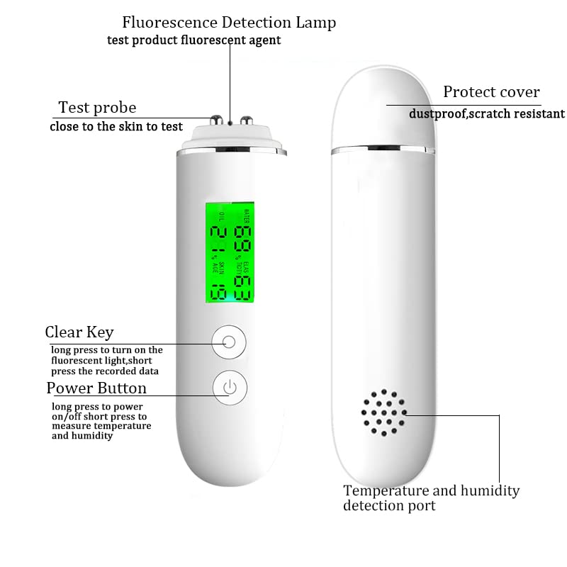 Digital Skin Moisture Analyzer with LCD Display