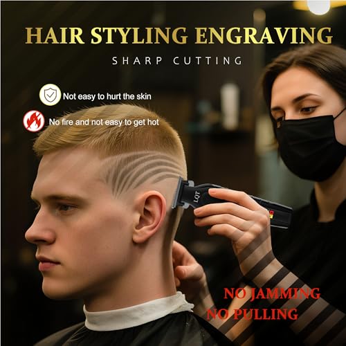 Valentines Day Gifts for Him Professional Hair Trimmer for Men Cordless Beard and Mustache Zero Gap Trimmer Rechargeable Electric T Liners Clippers with Led Display and Luxury Gifts Box