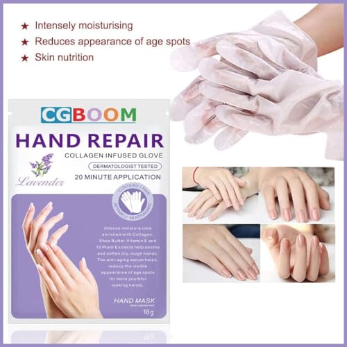 Lavender Moisturizing Hand Masks Pack - Relieve Dry, Overworked, Aging Skin