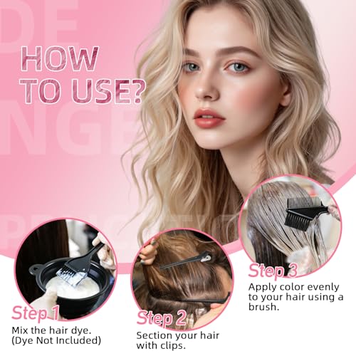 8-Piece Hair Dye Kit with Brush, Bowl & Comb