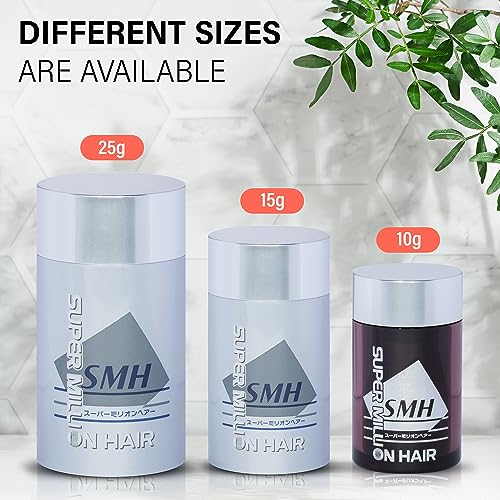 Super Million Hair Building Fibers - 15g Hair Thickener for Thinning Hair Natural Hair Powder Water Wind Sweat Proof Conceal Hair Loss in 10 Seconds for Women Men SMH-15 01