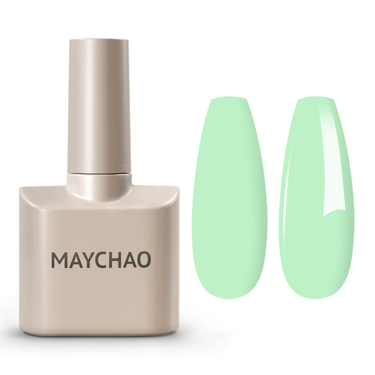 MAYCHAO 15ML Aqua Gel Nail Polish 1Pc Green Gel Polish Soak Off UV LED Nail Polish Nail Art Starter Manicure Salon DIY at Home, 0.5 OZ