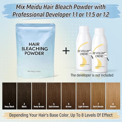 JUANCHI Hair Bleach Powder 100g - Lifts 8 Levels