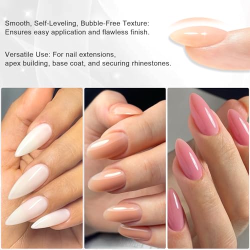 Multicolor Builder Gel Nail Kit with 4 Colors, Nail Forms & Tools