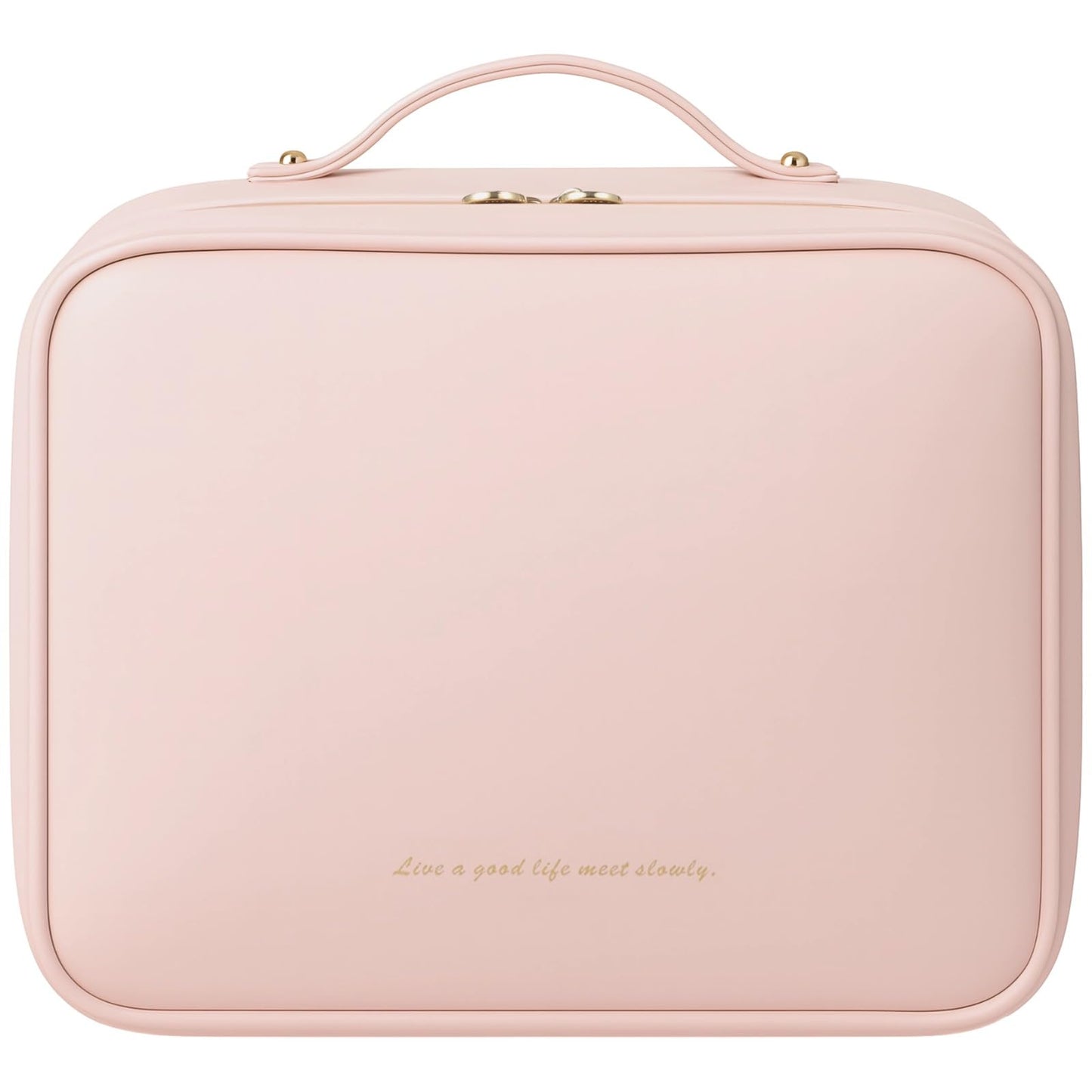 OMISTAR Travel Make Up Bags for Women - 12.2 in Cosmetic Toiletry Bag with Compartments, Long-lasting Waterproof PU Leather with Soft Removable Brush Compartments & Organized Multiple Pockets