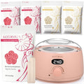 KOTAMU Pink Digital Hair Removal Wax Kit with Pink Wax Beads, Gentle Full Body Hair Removal for Men Women, Perfect for Face, Eyebrows, Lips, Arms, Bikini & More Delicate Areas