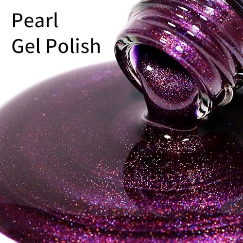 Firedeep G-Purple Pearl Gel Nail Polish 16ML Big Bottle Glitter UV/LED Soak Off