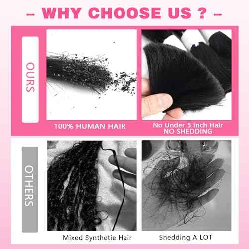 Human Braiding Hair 100g One Bundle/Pack 20 Inch Natural Black Body Wave Curly Bulk Human Hair for Braiding No Weft 100% Unprocessed Brazilian Human Hair Braiding Hair for Boho Braids