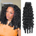 Nidoneld Burmese Curly Human Hair Extensions 14 Inch Natural Black 15A Virgin Remy Hair Bundles