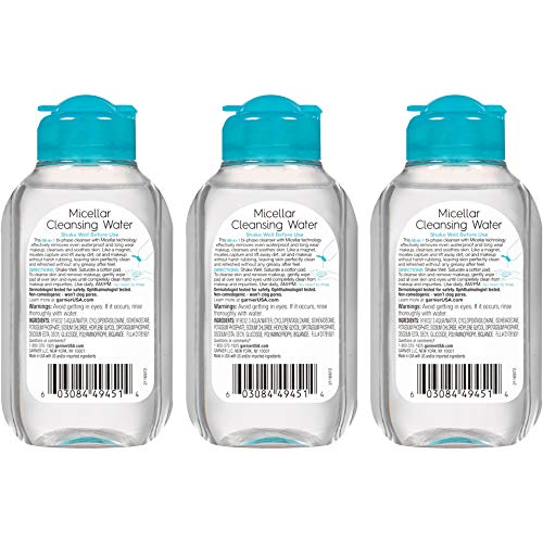 Garnier Micellar Cleansing Water 3-Pack - Waterproof Makeup Remover