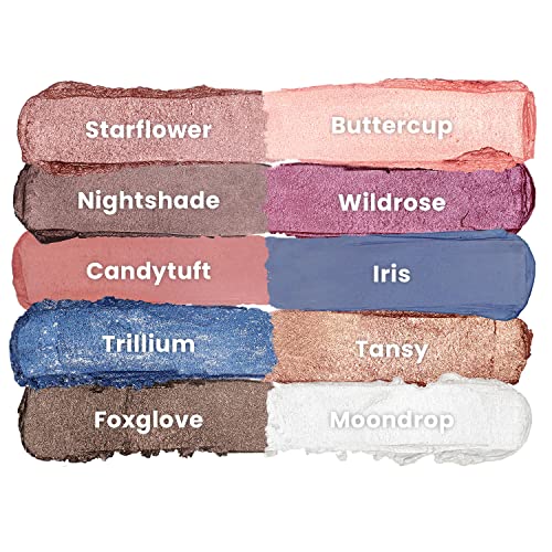 True + Luscious Flora Furiosa Eyeshadow Palette | 10 Richly Pigmented Floral-Inspired Shades | Matte Shimmer Satin Finishes | Talc-Free Vegan Cruelty-Free Clean Beauty | Universal Flattering Colors