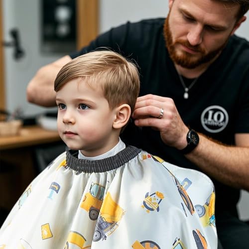 Kids Haircut Cape & Neck Duster Brush Set 55x40 inches