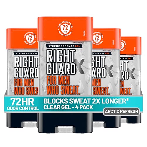 Right Guard Xtreme Defense Antiperspirant Deodorant Gel, 4 Pack