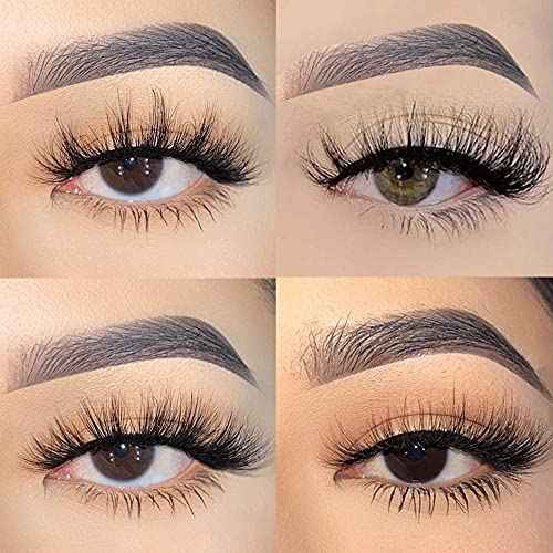 Mink Lashes Natural Look Mikiwi Eyelashes, 14-18mm 5D Mink Eyelashes, Natural Lashes Strip